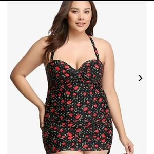 Torrid Retro Cherry Swimsuit Dress 2